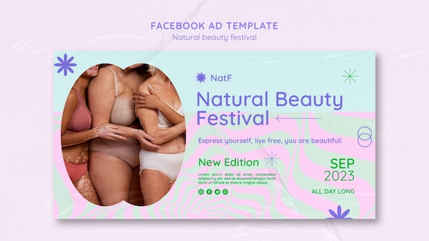 Gratis PSD natuurlijk schoonheidsfestival facebook-sjabloon