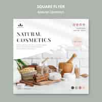 Gratis PSD natuurlijke cosmetica flyer