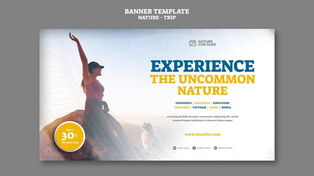 Natuurreis horizontale banner