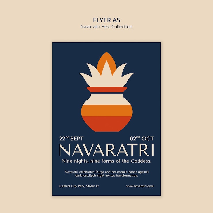 PSD gratuito navaratri festival flyer template