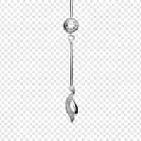 Gratis PSD navel piercing geïsoleerd op transparante achtergrond