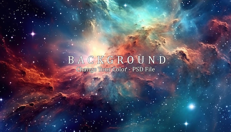 PSD Gratis nebula and galaxies in space generative ai