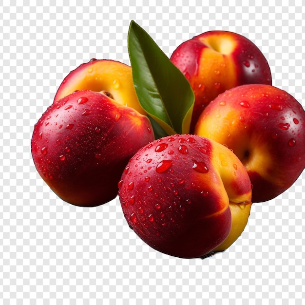 Gratis PSD nectarines geïsoleerd op transparante achtergrond