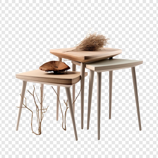 Nesting tables geïsoleerd op transparante achtergrond