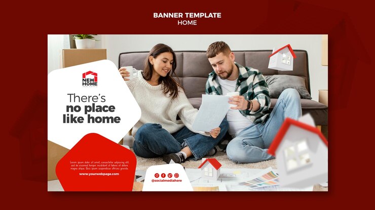 PSD Gratis new home banner template