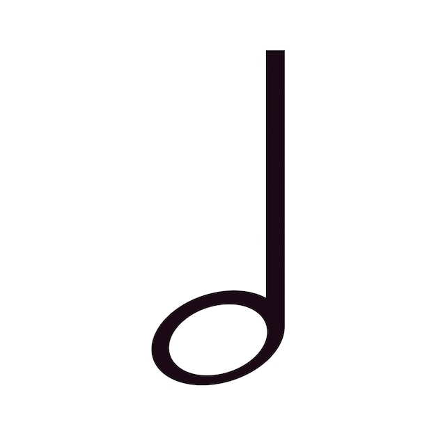 Nota de la música negro