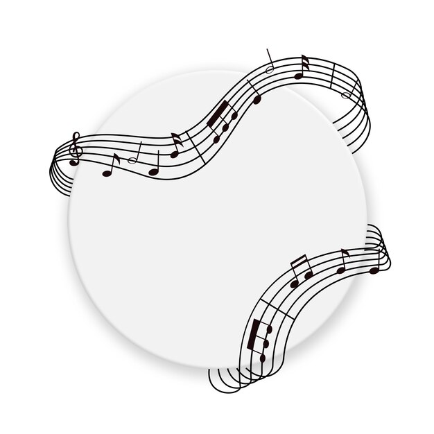 Nota de la música negro