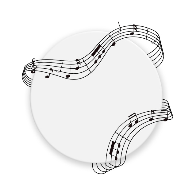 Nota de la música negro