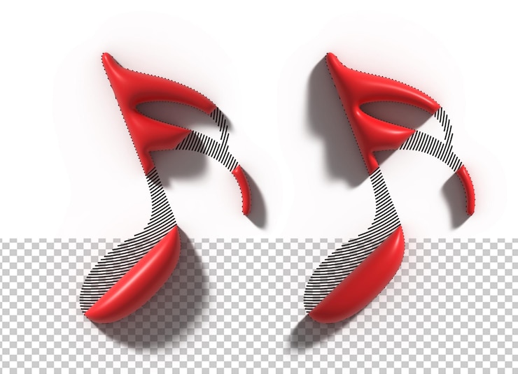PSD gratuito nota musicale 3d lettering design carattere psd trasparente