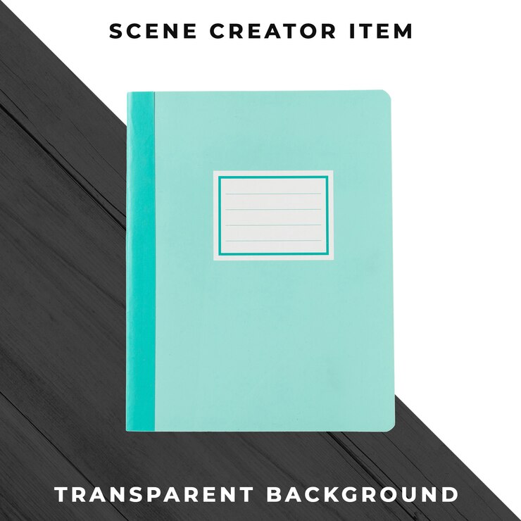 Notebookobject transparant PSD