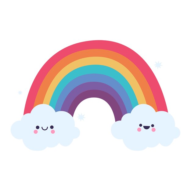 Nube arco iris aislada