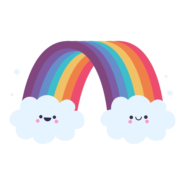Nube arco iris aislada