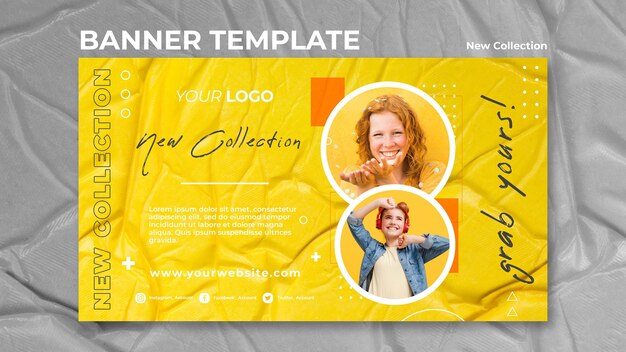 Nueva plantilla de banner de concepto de colección