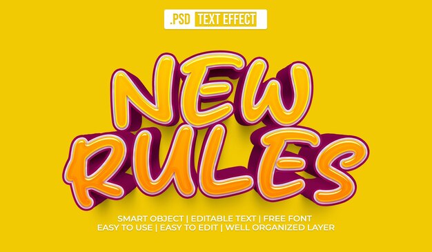 Nuevo efecto de estilo de texto de reglas