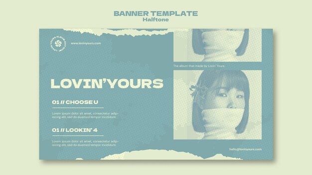 Nuovo modello di banner singolo in stile mezzitoni