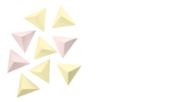 Objetos de papel abstractos aislados sobre un fondo blanco