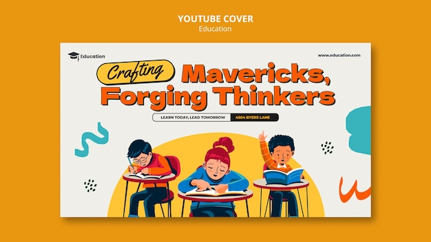 Oferta educativa en la portada de youtube