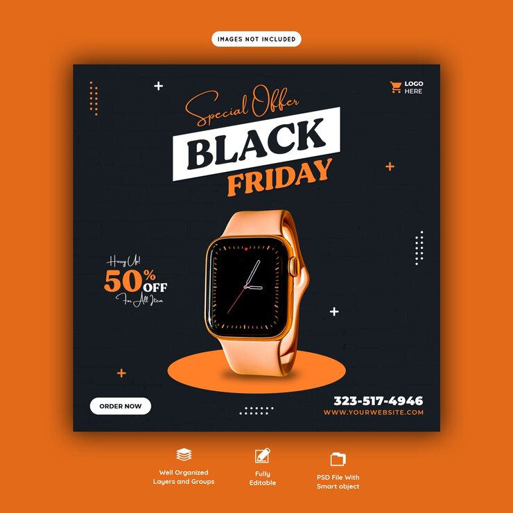 PSD gratuito oferta especial plantilla de banner de redes sociales de viernes negro