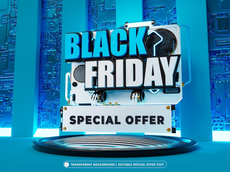 PSD gratuito oferta especial del viernes negro con efecto de texto editable