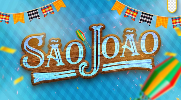 Ofertas de logotipo promocional 3d editable de so joo arraia festa junina en las redes sociales de brasil