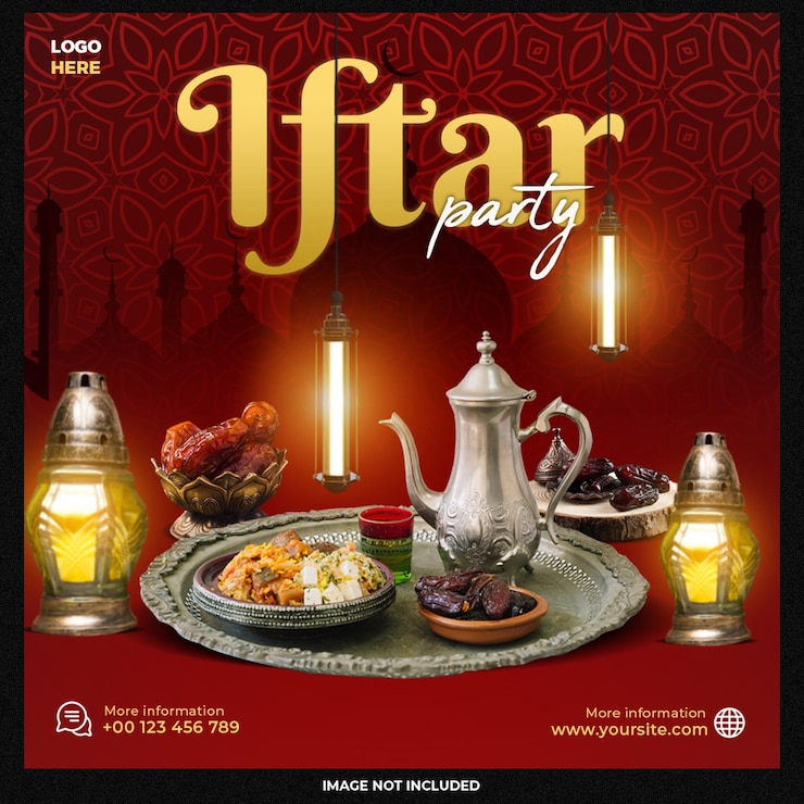 PSD gratuito offerta di iftar del ramadan per i social media