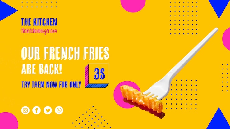 PSD gratuito offerta speciale per patatine fritte