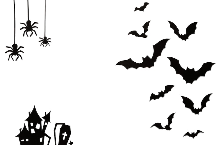 PSD gratuito oggetti di halloween isolati