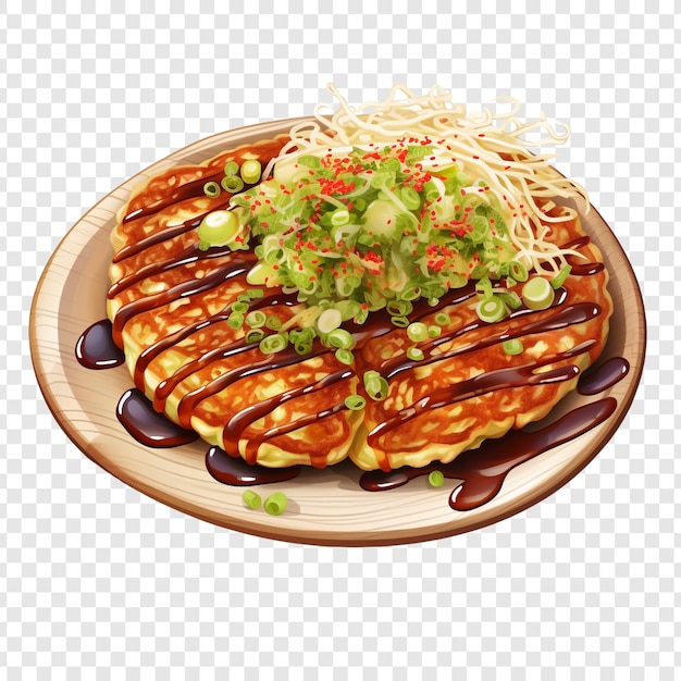 Gratis PSD okonomiyaki geïsoleerd op een doorzichtige achtergrond