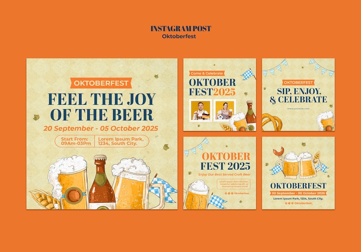 PSD gratuito oktoberfest celebration social media post template