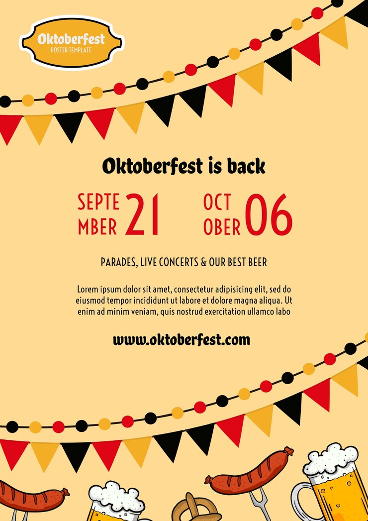 PSD Gratis oktoberfest flyer template
