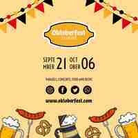 Gratis PSD oktoberfest sjabloon folder