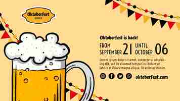 Gratis PSD oktoberfest sjabloon folder