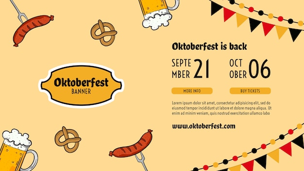 Oktoberfest sjabloon folder