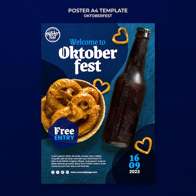 Gratis PSD oktoberfest sjabloonontwerp