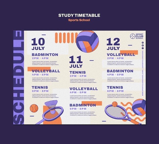 PSD gratuito olympics sports school template