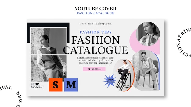 Gratis PSD omslag van modecatalogus youtube