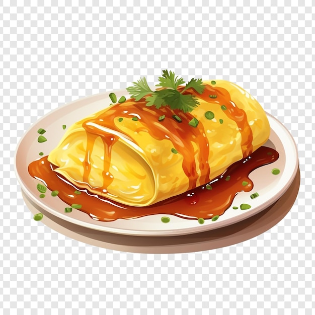 PSD gratuito omurice aislado sobre un fondo transparente