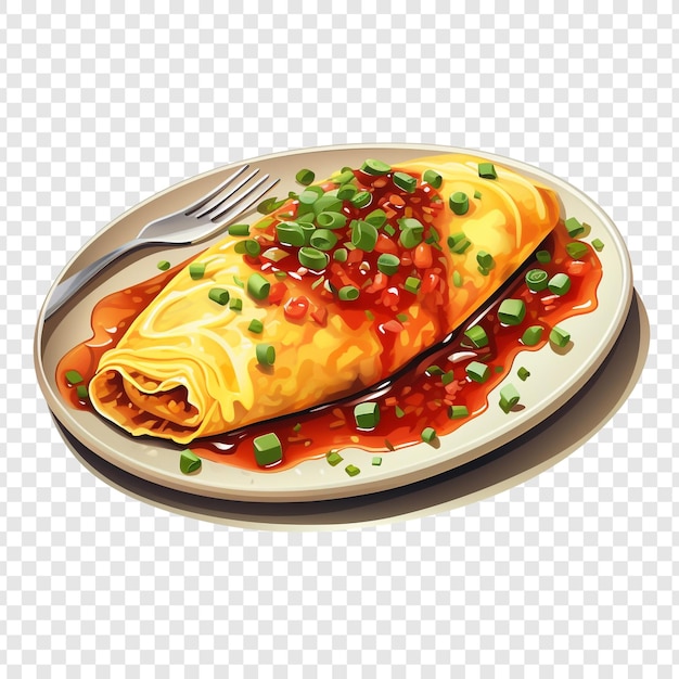 PSD gratuito omurice aislado sobre un fondo transparente