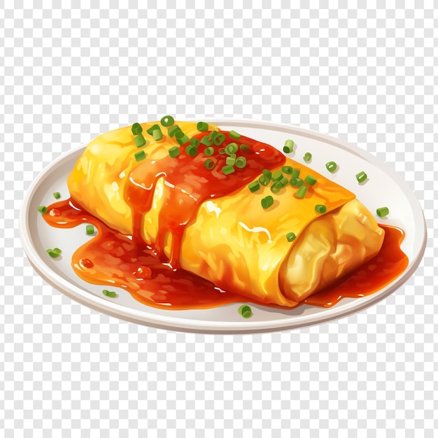 Gratis PSD omurice geïsoleerd op een doorzichtige achtergrond