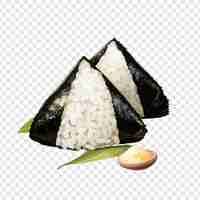 PSD gratuito onigiri aislado sobre fondo transparente