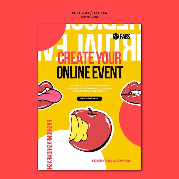 Gratis PSD online evenement poster sjabloon