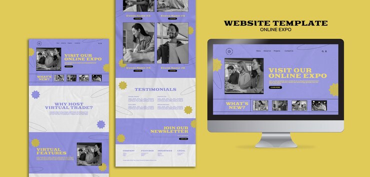 PSD Gratis online expo web design template