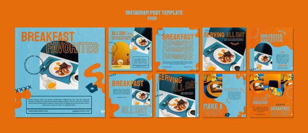 Ontbijtrestaurant instagram posts-collectie