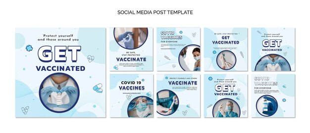 Ontvang een gevaccineerd postsjabloon voor sociale media