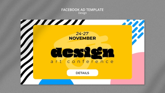 Gratis PSD ontwerp conferentie facebook-sjabloon