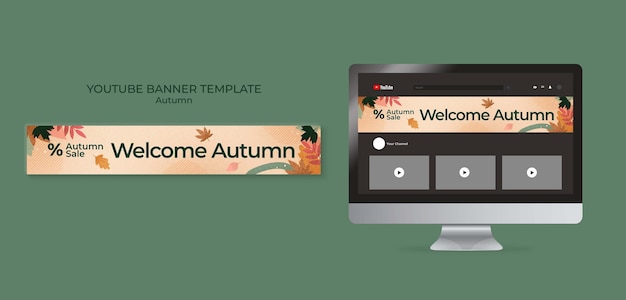 Gratis PSD ontwerp van de herfstpatroon