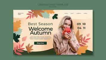 Gratis PSD ontwerp van de herfstpatroon