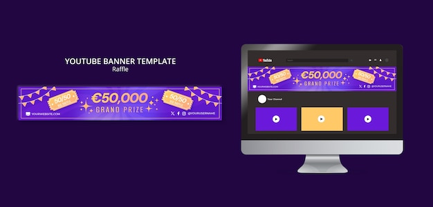 Gratis PSD ontwerp van de raffle-sjabloon