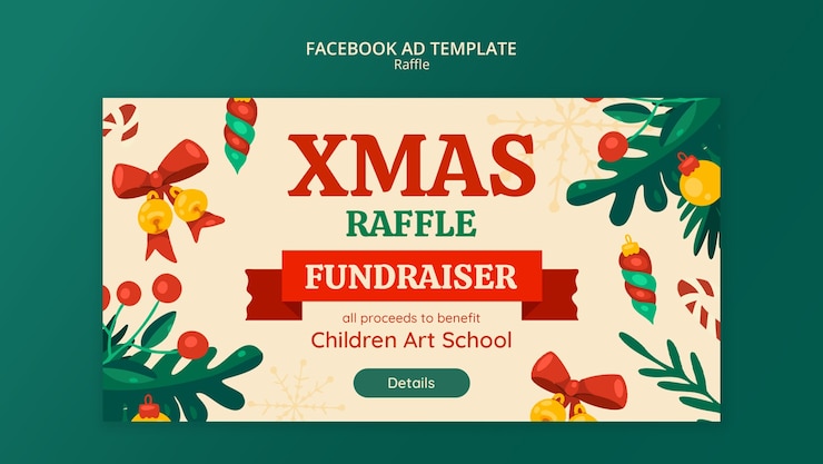 Gratis PSD ontwerp van de raffle-sjabloon