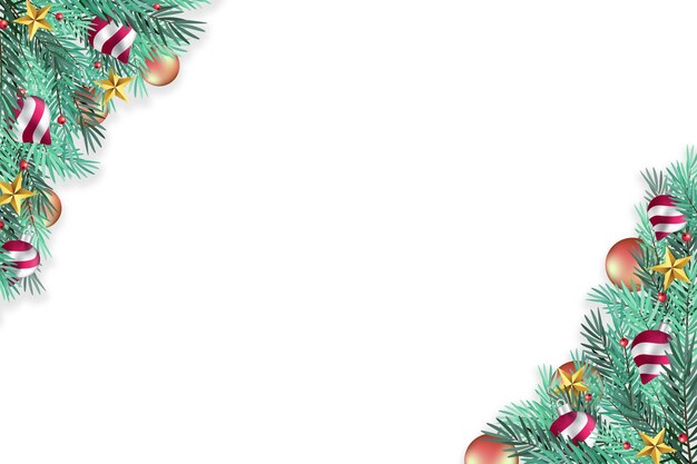 Ontwerp van de rand van de kersttakken